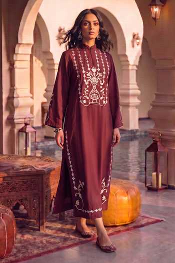 House Of Fett Villa Vase Embroidered Long Tunic