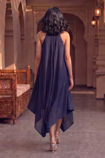 House Of Fett Antares Leather Patchwork Dress 