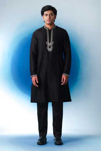 House Of Koa House Of Monarch Placket Embroidered Kurta Set 