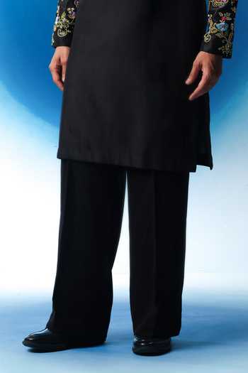House Of Koa Black Chanderi Silk Twilight Bloom Embroidered Kurta Set Online at Aza Fashions House Of Koa_Black Chanderi Silk Twilight Bloom Embroidered Kurta Set _Online_at_Aza_Fashions