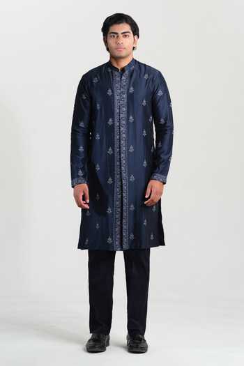 House Of Koa Imperial Royal Embroidered Kurta Set 