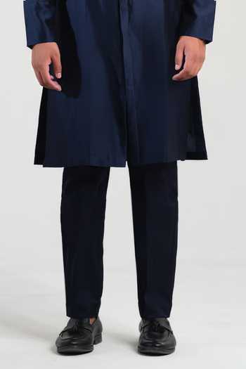 Buy House Of Koa Blue Chanderi Silk, Cotton Satin Navy Oblique Embroidered Kurta Set Online at Aza Fashions Buy_House Of Koa_Blue Chanderi Silk, Cotton Satin Navy Oblique Embroidered Kurta Set _Online_at_Aza_Fashions