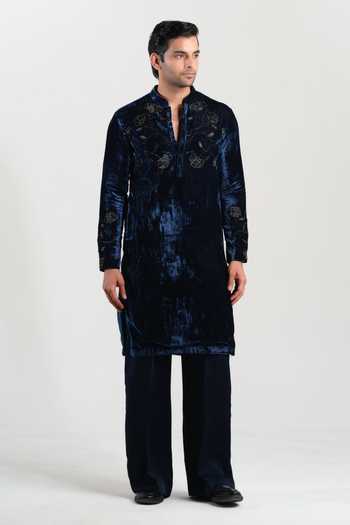 House Of Koa Velvet Reverie Embroidered Kurta Set 