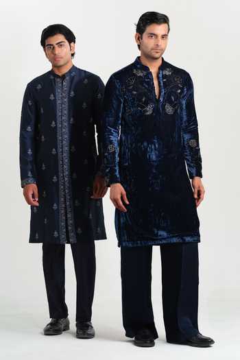 House Of Koa Velvet Reverie Embroidered Kurta Set 