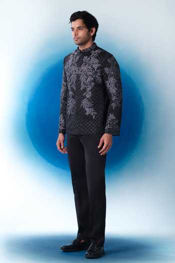 House Of Koa Ashwood Embroidered Bandhgala Set 