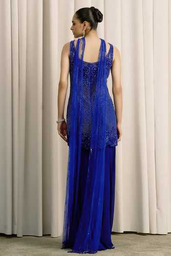 Istya Embellished Top Sharara Set 