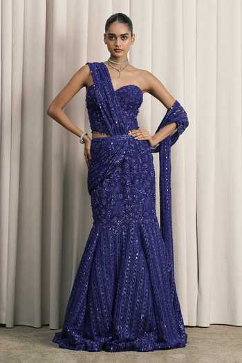 Istya Fishcut Embroidered Lehenga & Corset Set 