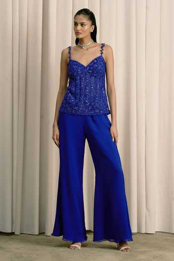 Istya Crystal Embellished Top & Pant Set 