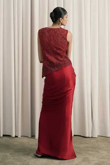 Istya Stone Embellished Top Skirt Set 