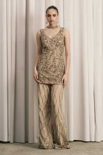 Istya Embellished Top Sharara Set 