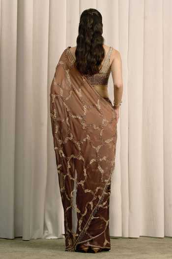 Istya Shaded Embroidered Saree With Blouse 