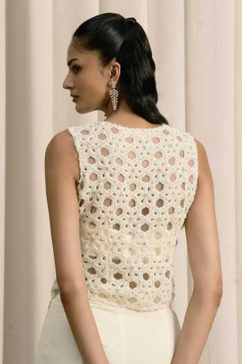 Istya Embroidered Jacket & Pant Set 
