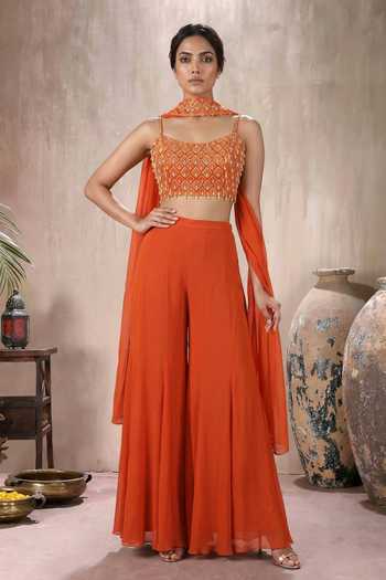 Maisolos Embroidered Blouse Sharara Set 
