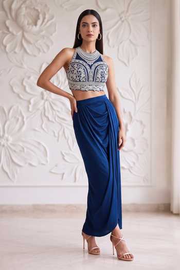 Maisolos Hand Embroidered Blouse & Skirt Set 