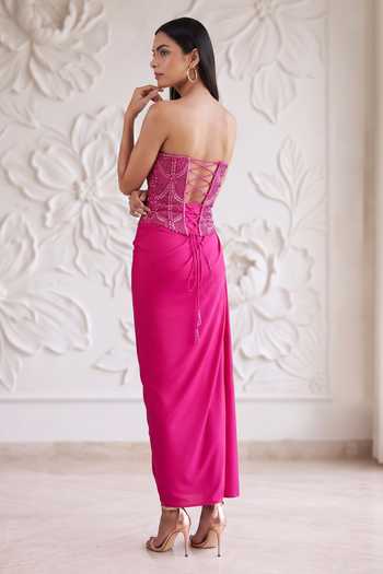 Maisolos Embroidered Corset & Skirt Set 