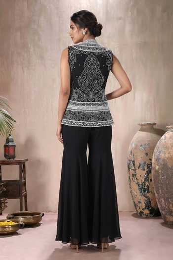 Maisolos Hand Embroidered Jacket & Sharara Set 