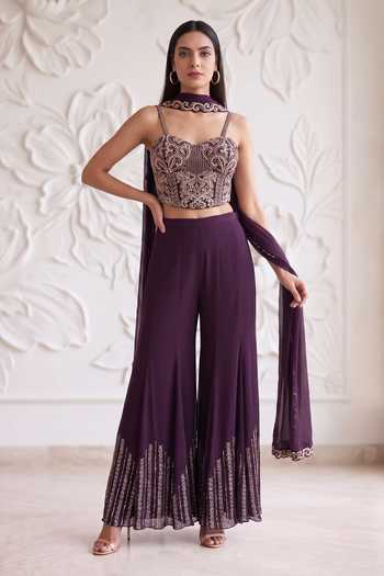 Maisolos Embroidered Blouse Sharara Set 
