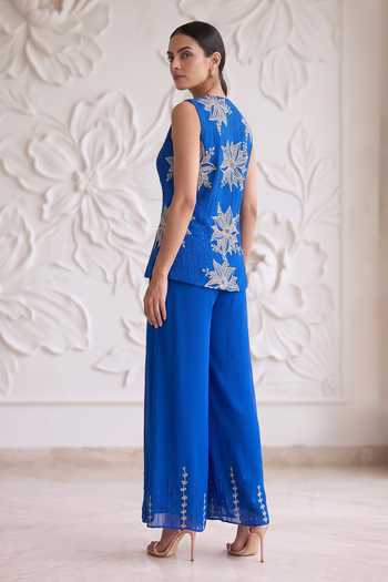 Maisolos Embroidered Jacket & Sharara Set 