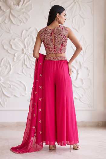 Maisolos Embroidered Blouse Sharara Set 