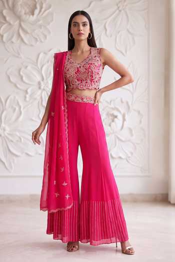 Maisolos Embroidered Blouse Sharara Set 