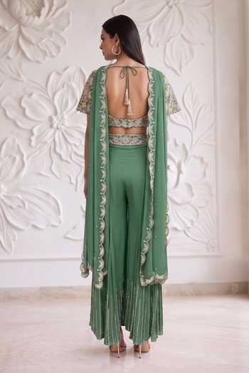 Maisolos Embroidered Blouse Sharara Set 