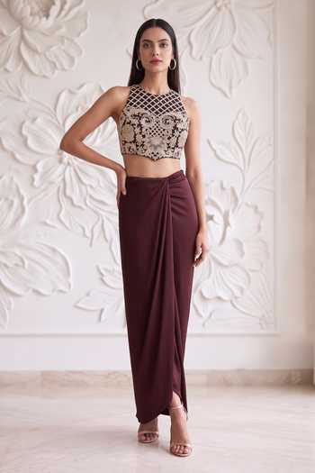 Maisolos Embroidered Blouse & Skirt Set 