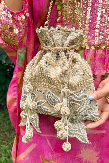 SG Collection By Sonia Gulrajani Ira Pearl Embellished Potli 