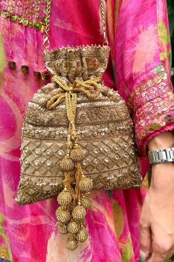 SG Collection By Sonia Gulrajani Sairah Sequin Embroidered Potli 