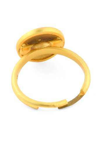 Buy Totapari Gold Plated Corbett Romeo Tiger Stripes Ring Online at Aza Fashions Buy_Totapari_Gold Plated Corbett Romeo Tiger Stripes Ring _Online_at_Aza_Fashions