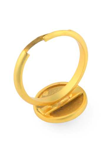 Totapari Gold Plated Corbett Romeo Tiger Stripes Ring at Aza Fashions Totapari_Gold Plated Corbett Romeo Tiger Stripes Ring _at_Aza_Fashions