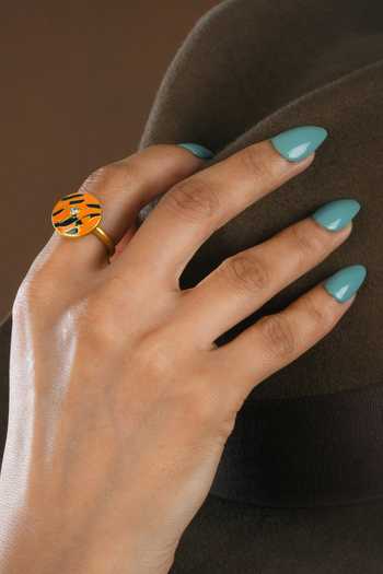 Buy Totapari Gold Plated Corbett Romeo Tiger Stripes Ring Buy_Totapari_Gold Plated Corbett Romeo Tiger Stripes Ring