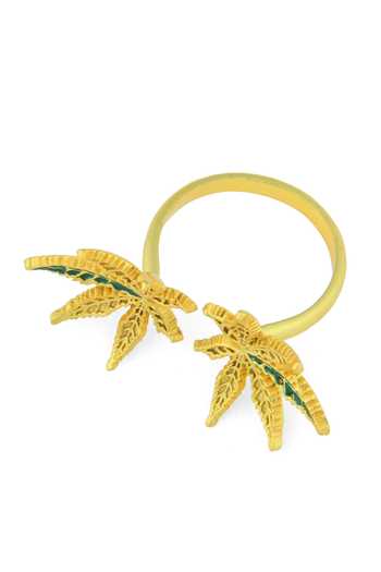Buy Totapari Gold Plated Corbett Canabis Duet Ring Online at Aza Fashions Buy_Totapari_Gold Plated Corbett Canabis Duet Ring _Online_at_Aza_Fashions