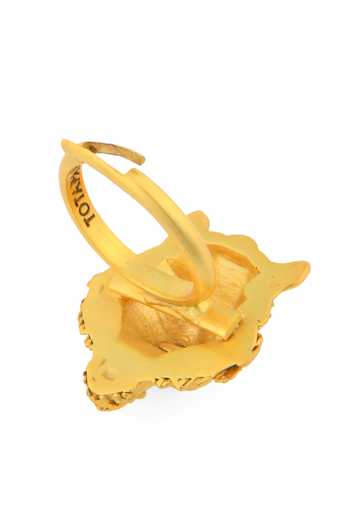 Totapari Gold Plated Corbett Romeo Tiger Ring Online at Aza Fashions Totapari_Gold Plated Corbett Romeo Tiger Ring _Online_at_Aza_Fashions