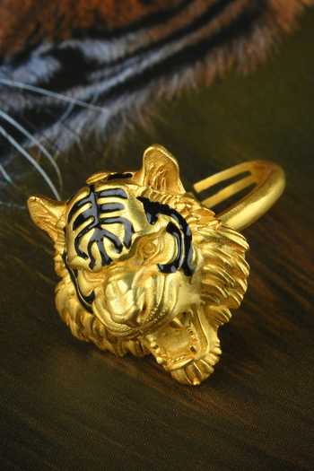 Buy Totapari Gold Plated Corbett Romeo Tiger Ring Buy_Totapari_Gold Plated Corbett Romeo Tiger Ring