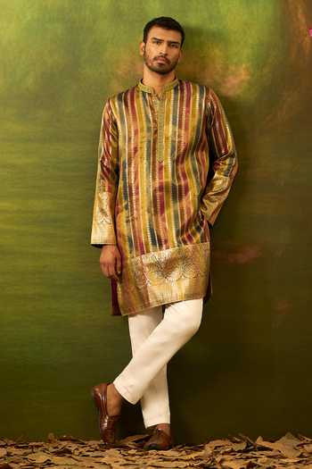Arihant Rai Sinha Linear Woven Kurta Set 