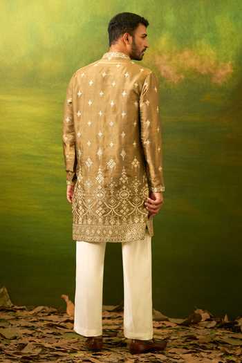 Arihant Rai Sinha Geometric Woven Kurta Set 