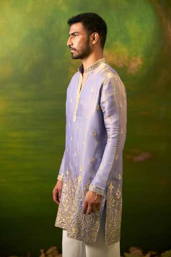 Buy Arihant Rai Sinha Purple Silk Embroidered Kurta Set Online at Aza Fashions Buy_Arihant Rai Sinha_Purple Silk Embroidered Kurta Set _Online_at_Aza_Fashions