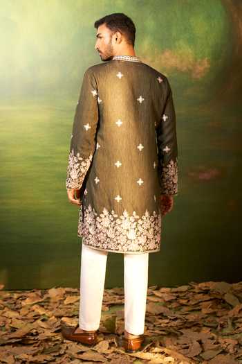 Arihant Rai Sinha Florette Woven Kurta Set 