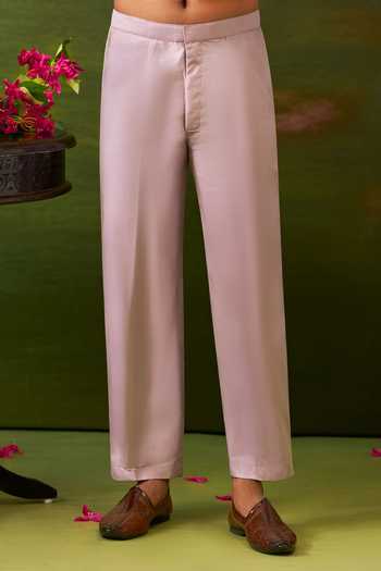 Buy_Arihant Rai Sinha_Pink Silk, Jacquard Mughal Woven Bundi And Kurta Set _Online_at_Aza_Fashions