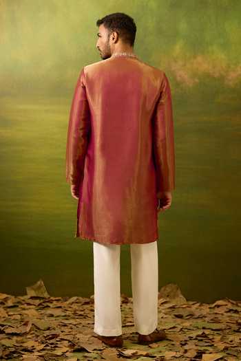 Arihant Rai Sinha Floral Yoke Embroidered Kurta Set 