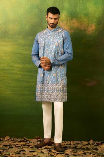Arihant Rai Sinha Floral Stripe Embroidered Kurta Set