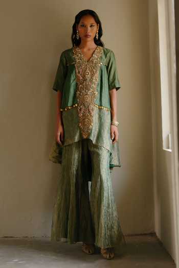 Alam By Tulsi Patel Preet Marodi Embroidered Kurta & Palazzo Set 