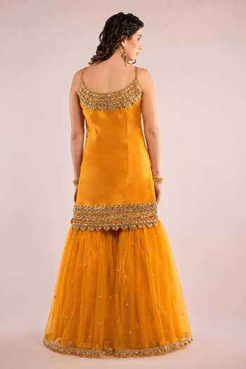 Saina Kapoor Sequin Embroidered Kurta Gharara Set 