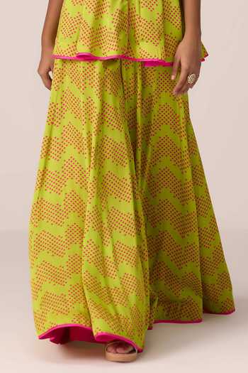 Buy Shyam Narayan Prasad Green Satin, Modal V-neck Zardozi Embroidered Peplum Kurta And Sharara Set Online at Aza Fashions Buy_Shyam Narayan Prasad_Green Satin, Modal V-neck Zardozi Embroidered Peplum Kurta And Sharara Set _Online_at_Aza_Fashions
