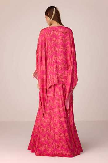 Shyam Narayan Prasad Bandhani Print Kaftan & Skirt Set