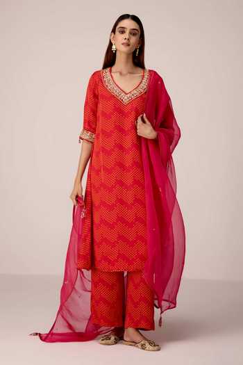 Shyam Narayan Prasad Bandhani Print Kurta Set