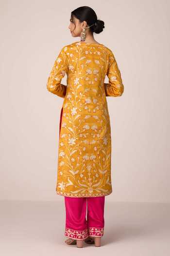 Shyam Narayan Prasad Gota Embroidered Kurta Set