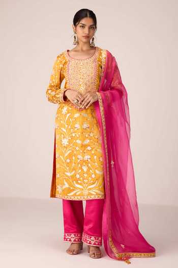 Shyam Narayan Prasad Gota Embroidered Kurta Set