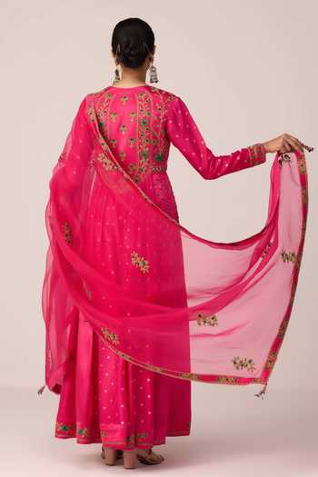 Shyam Narayan Prasad Thread Embroidered Anarkali Set