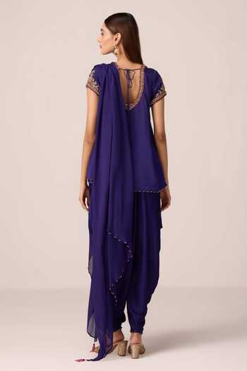 Shyam Narayan Prasad Zardozi Yoke Embroidered Kurta Set
